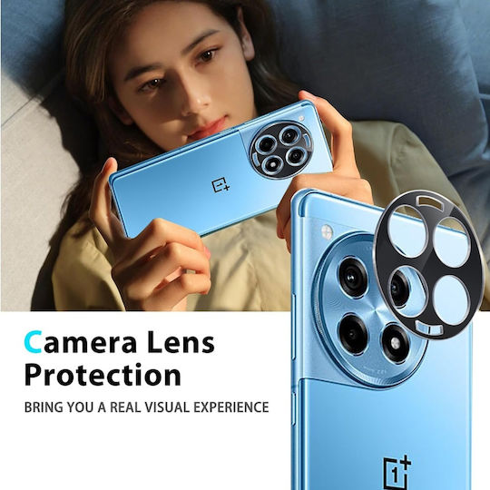 Protecție Cameră Cadru metalic Black pentru OnePlus 12R
