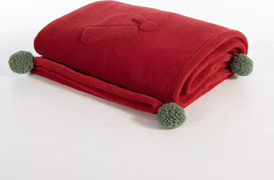 Nef-Nef Homeware Sweet Blanket Sherpa Sofa 130x180cm Red