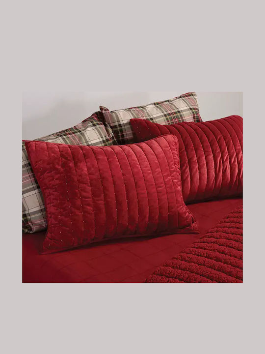 Nef-Nef Homeware Sweet Christmas Χριστουγεννιάτικη Διακοσμητική Μαξιλαροθήκη Μακρόστενη Κόκκινη 52x72εκ. 2τμχ