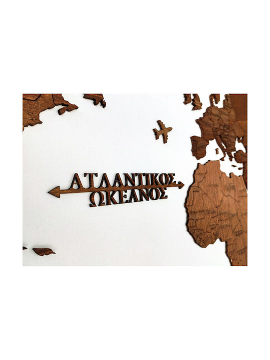 Woodmymap Handmade Wall Decor Made of Wood 115x65cm
