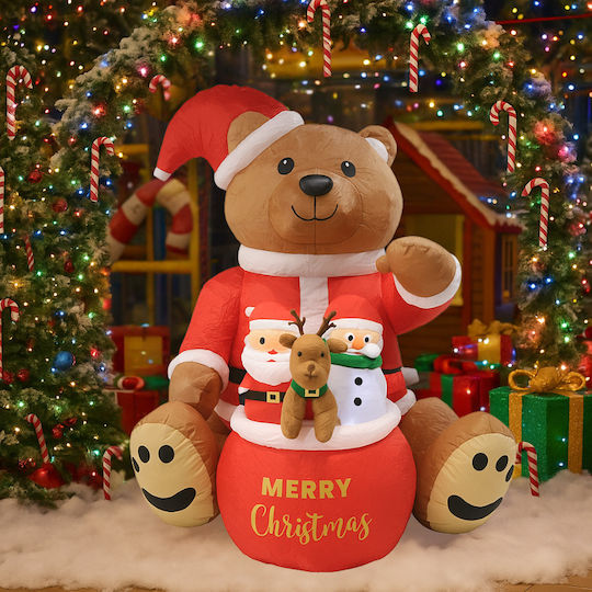 Due esse Christmas Illuminated Figure Bear Inflatable 260cm