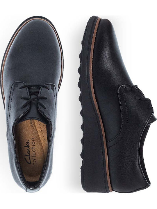 Sharon Women's Leather Oxford Shoes Black