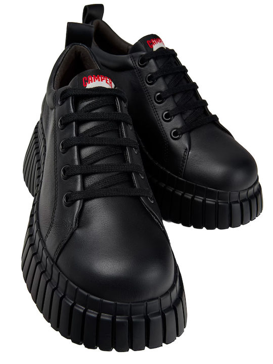 Pix Women's Leather Oxford Shoes Black