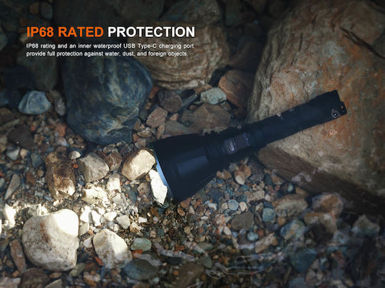 Fenix Rechargeable Flashlight LED IP68 with Maximum Brightness 3700lm