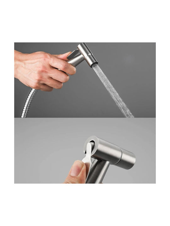 Uncle George Wall Mounted Bidet Set Silver