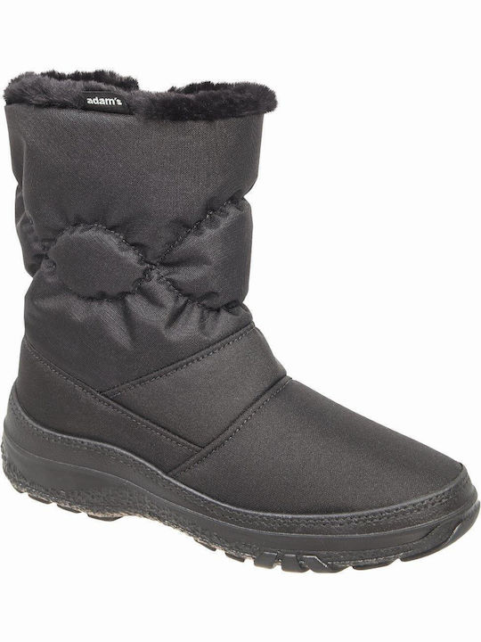 Adam's Shoes Women's Fur Lined Wellies Black
