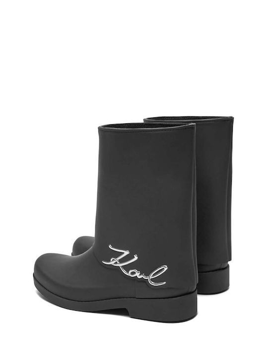 Women's Short Wellies Black