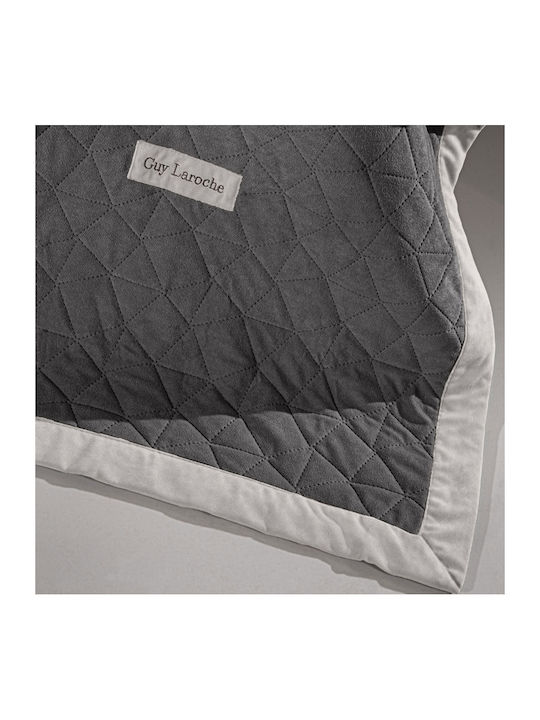 Guy Laroche Avalon Ριχτάρι Πολυθρόνας Βελουτέ 150x170εκ. Carbon