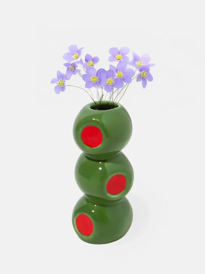 DOIY Porcelain Vase Green Size 5x10.5cm