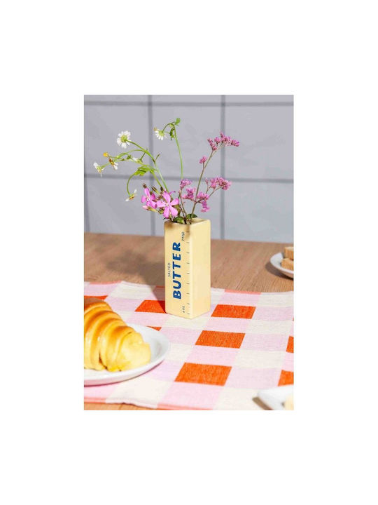 DOIY Decorative Vase Beige 4x4x12cm