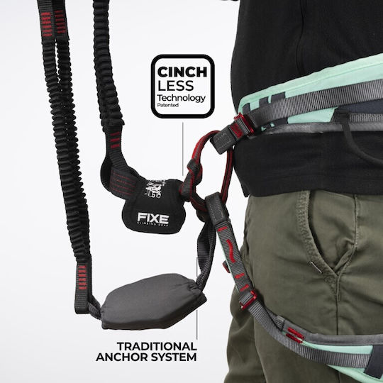 Fixe Ferratum Kettenloser Lanyard Imanatas Αυτασφαλισης Schwarz