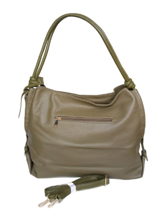 Leather Women's Bag Shoulder Green