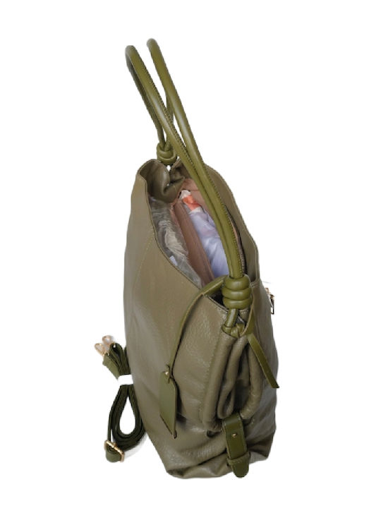 Leather Women's Bag Shoulder Green