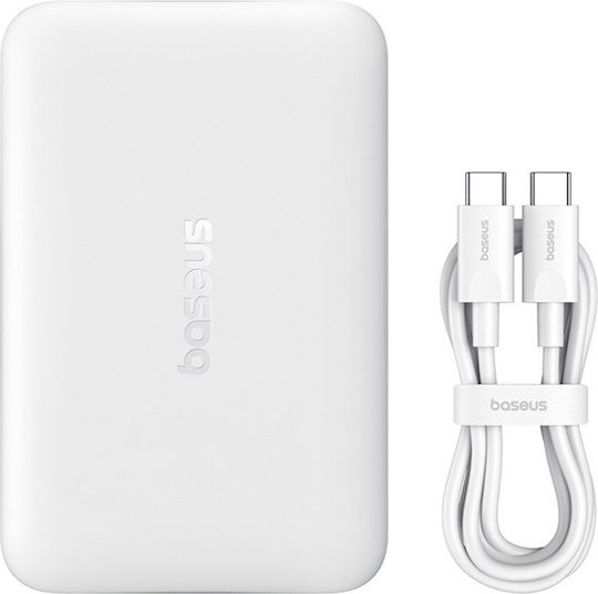 Baseus EnerFill FM11 MagSafe Power Bank 10000mAh 22.5W με Θύρα USB-C Power Delivery Λευκό