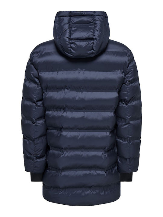 Geacă Parka De Iarnă Albastră