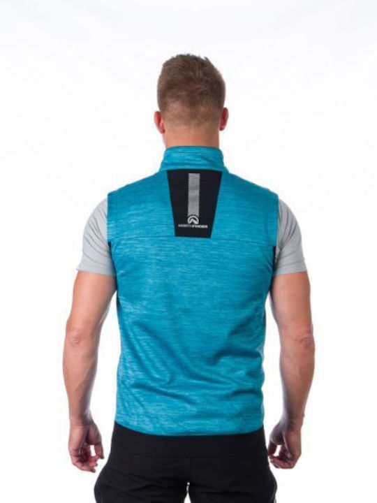 Sleeveless Jacket Blue Melange