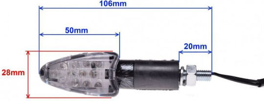 Carbon Триъгълни LED Мигачи