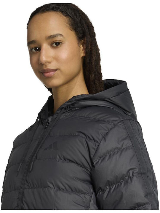 Essentials 3-stripes Light Down Women's Lifestyle Jacket for Winter Black