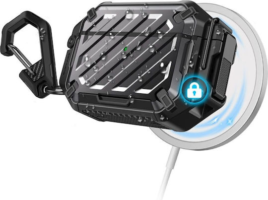 Supcase Unicorn Beetle Pro Θήκη Πλαστική / Σιλικόνης σε Μαύρο χρώμα για Apple AirPods Pro 3