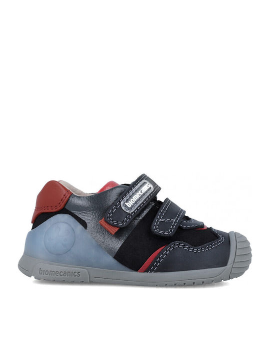 Παιδικά Sneakers Ανατομικά με Σκρατς Μαύρα