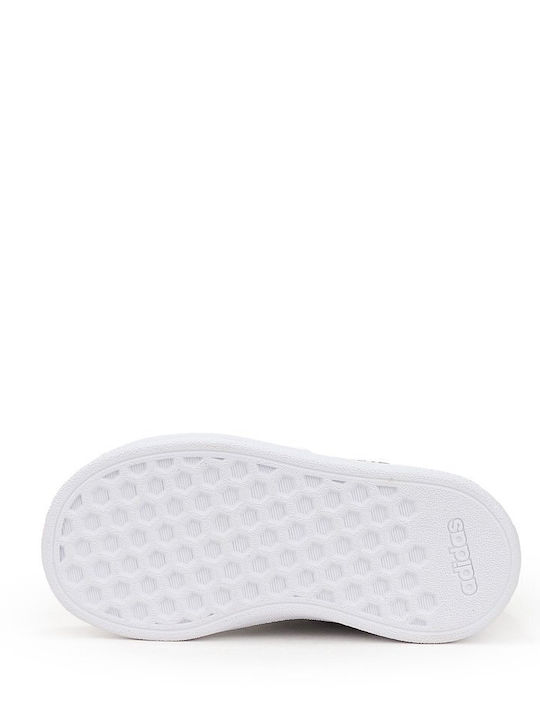 Grand Court 2.0 CF I Kids Sneakers with Hoop & Loop Closure Cloud White / Matte Silver