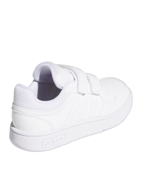 Hoops Kids Sneakers with Scratch White