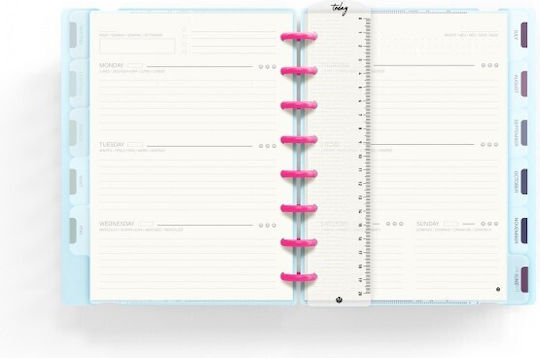 Carchivo Planner Ingeniox A5 160 Pages Blue Pastel & Neon Pink Carchivo