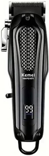 Kemei KM-1071 Επαναφορτιζόμενη Κουρευτική Μηχανή Μαύρη KM-PG1071