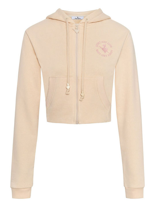 Women's Sweatshirt Jacket Hooded White