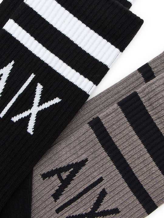 Armani Exchange Ανδρικές Κάλτσες Μαυρο- Πουρο 2Pack Armani Exchange Ανδρικές Κάλτσες Μαυρο- Πουρο 2Pack