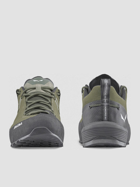 Salewa Wildfire Leather 2 Men's Waterproof Hiking Shoes With Gore-Tex Membrane Green
