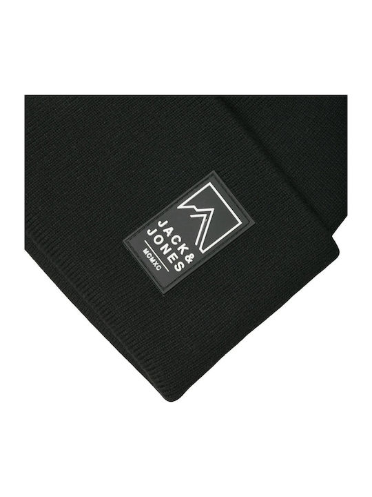Beanie Unisex Σκούφος Πλεκτός σε Μαύρο χρώμα