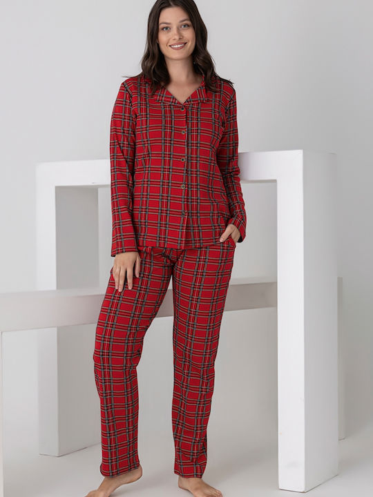 Pijamangel Set Pijamale pentru Femei Red