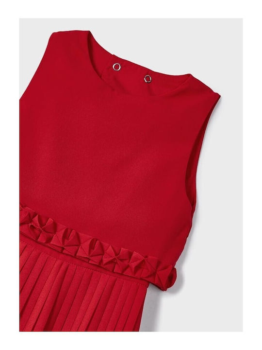 Kids' Fabric Jumpsuit Red