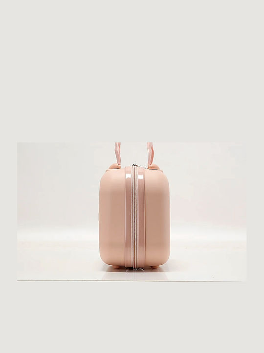 Kulturbeutel Hartschale – M30x15x20cm – Pp Material – Innentaschen & Elastischer Tragegurt – Rosa