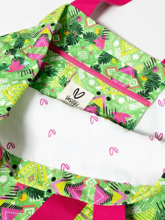 Vasiliki Fabric Beach Bag Green