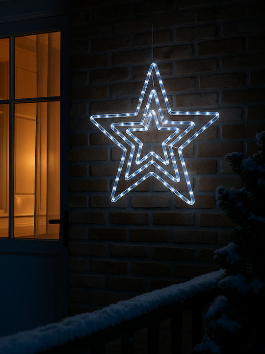 Eurolamp Plastic Illuminated Christmas Decorative Pendant Star 60x14x60cm White