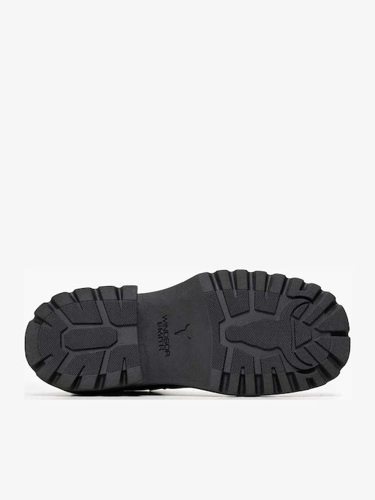 Ghete Dama Bocanci De Piele Negri Booties