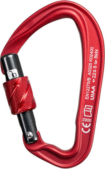 Fixe Picot Screw Red Carabiner Ασφαλειας