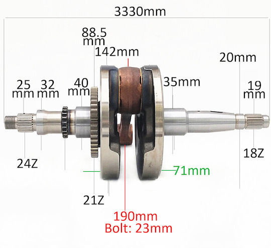 Arbore Cotit ATV Cf Moto 500cc 0180-041000