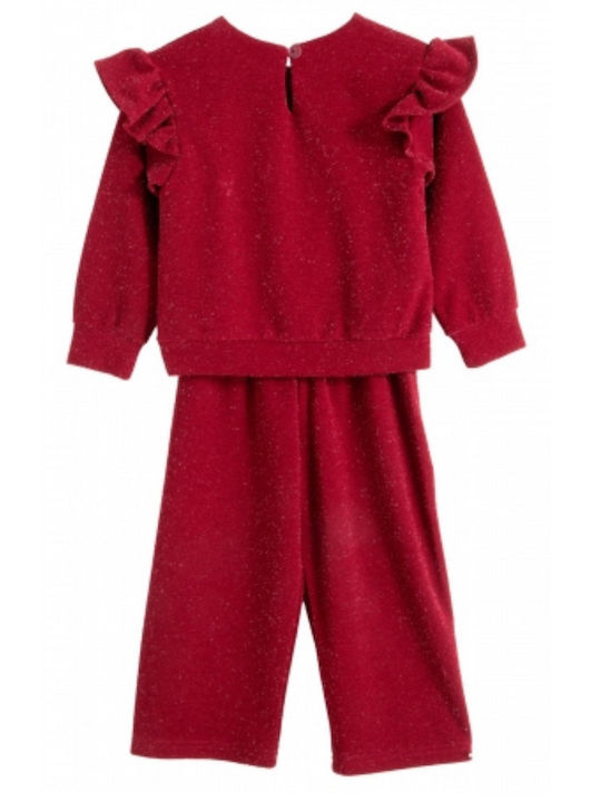 Kinder-Set mit Hose Winter 2Stück Maroon