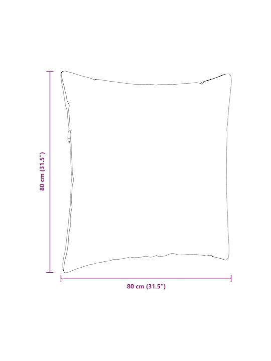 vidaXL Sofa-Kissen aus Samt Rosa 80x80cm