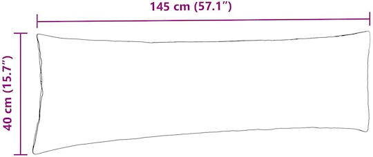 vidaXL Sofa-Kissen aus Samt Crem 40x145cm