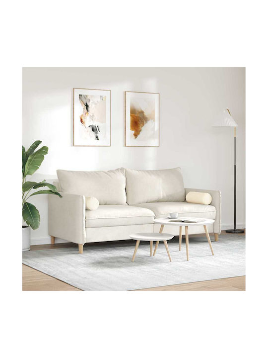 vidaXL Sofa-Kissen aus Samt Cream 2Stück 40x15cm.