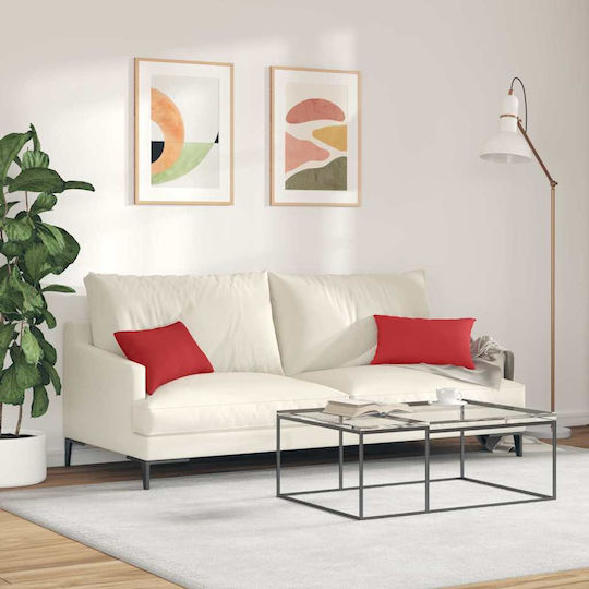 vidaXL Pernă Roșie 2 Bucăți 30x50 cm vidaXL Pernă Roșie 2 Bucăți 30x50 cm