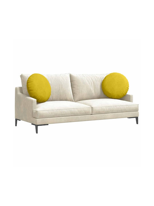 vidaXL Velvet Yellow Sofa Cushion 40x40cm