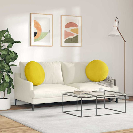vidaXL Perna Galbenă 2 Bucăți 40x40 cm vidaXL Perna Galbenă 2 Bucăți 40x40 cm
