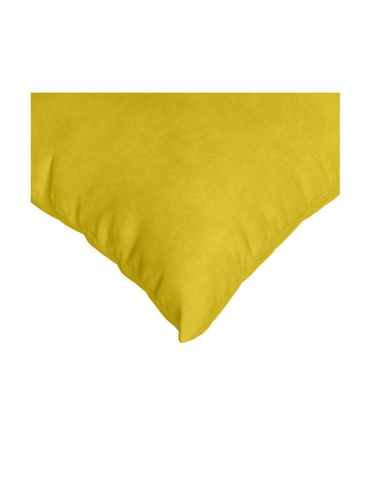 vidaXL Velvet Yellow Sofa Cushion 60x60cm