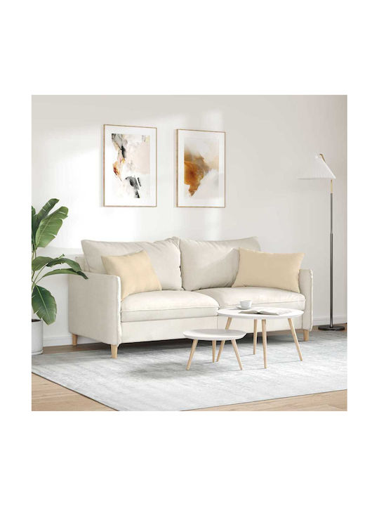 vidaXL Sofa-Kissen Cream 2Stück 40x60cm.