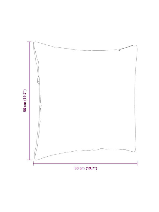 vidaXL Μαξιλάρι Καναπέ από Βελούδο Κίτρινο 50x50εκ.